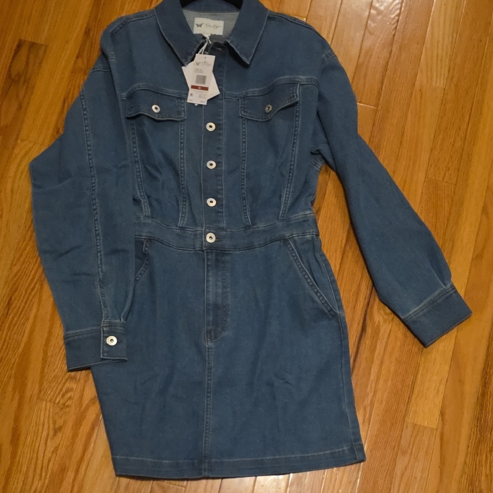 Jessica Simpson Blue Denim Jacket Dress
